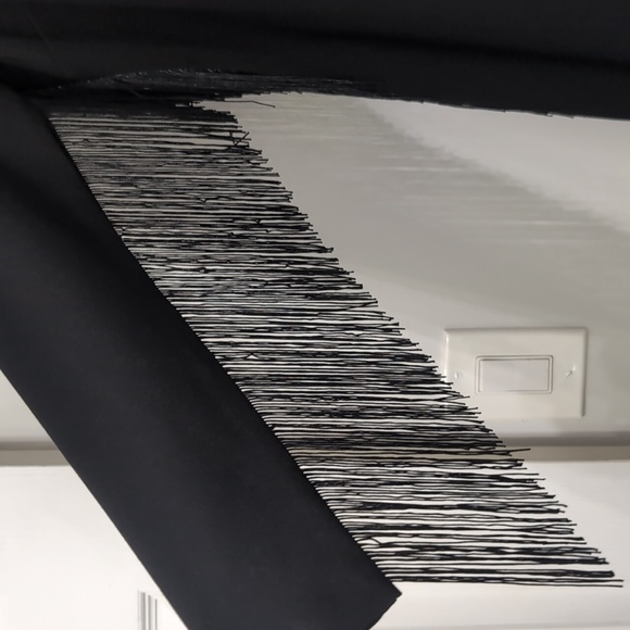 Black Dress with fringe detail, size Large - Picture 2 of 4